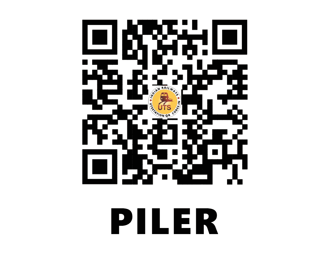 UTS QR Code for PILER - PIL (SC - ANDHRA PRADESH)
